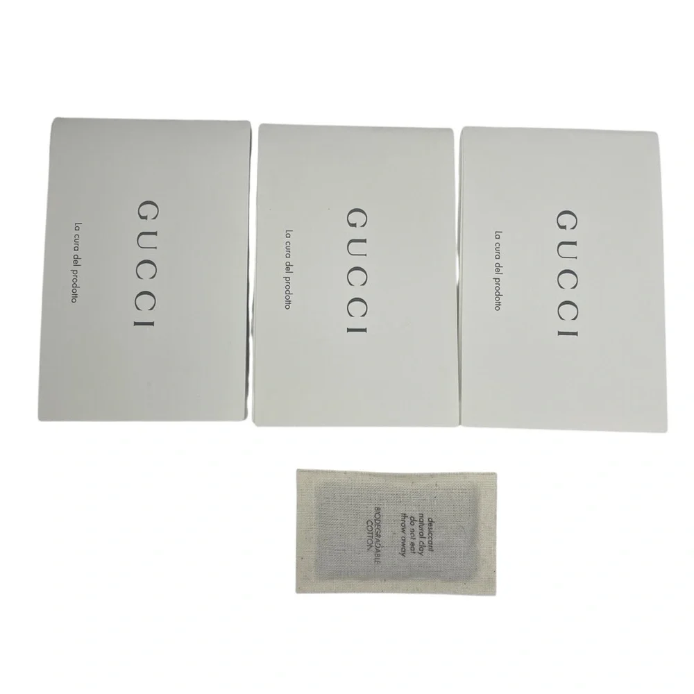 Gucci Empty Shoebox Gift Storage Box White w Black Trim & Booklets 12.5x7.5x4.25
